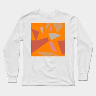 Orange tangerine abstract contemporary art design Long Sleeve T-Shirt